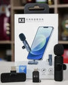 K8 Wireless Microphone | K8 Mic for Mobile | Type-C / iPhone Compatible | Noise Reduction